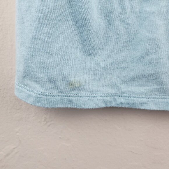 Talbots Mint Blue Cotton Modal Soft Tank Top sz L flawed - Picture 6 of 6